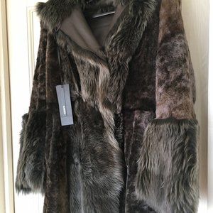 100%Genuine Reversible Shearling hooded Fur Jacket